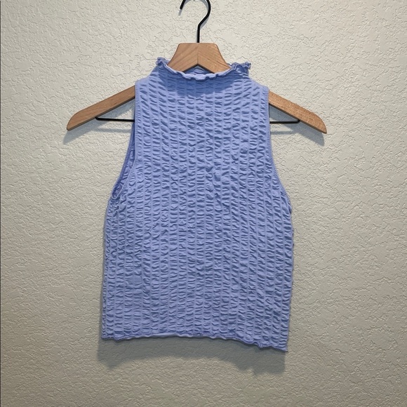 Daily Practice by Anthropologie Textured Sleeveless Lavender Top Size Small - Picture 4 of 4